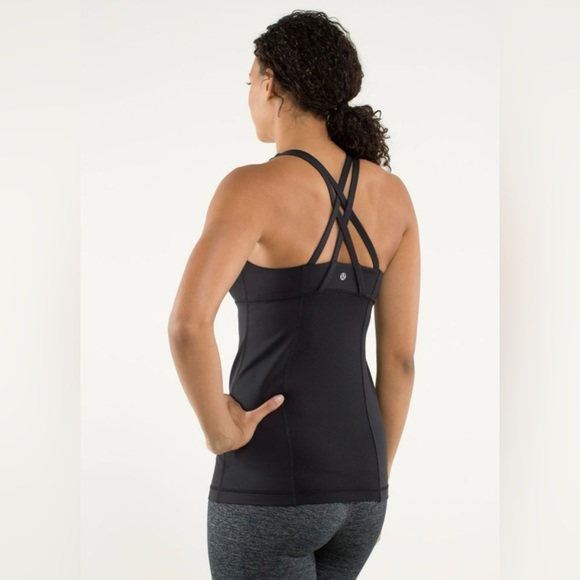 Lululemon Energy Tank Midnight Iris Multi / Black Size 4 - Picture 3 of 12